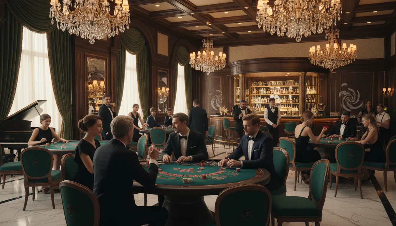 Elegant luxury casino interior with sophisticated ambiance